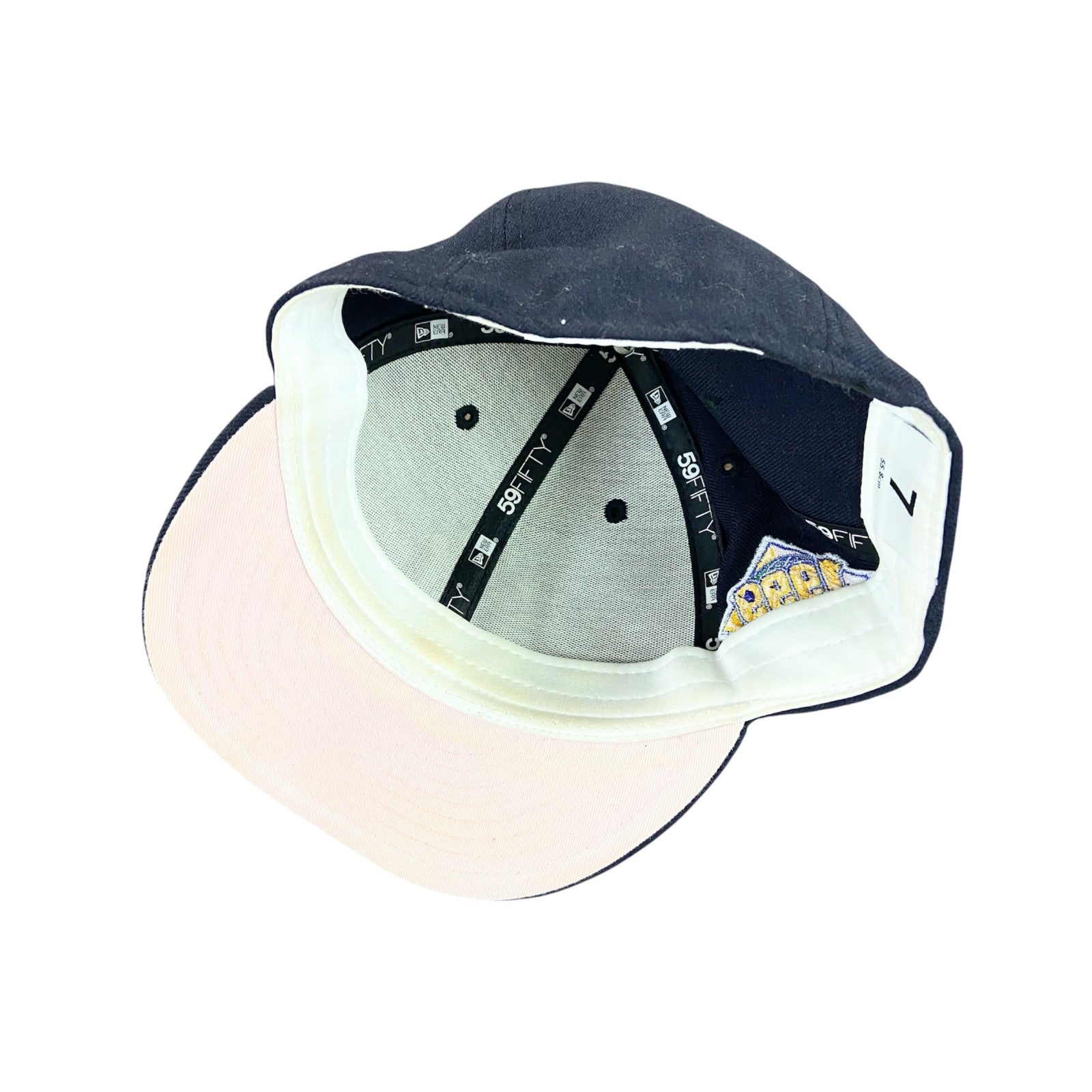 NEW ERA　ニューエラ　ニューヨークヤンキース　6パネルキャップ　ベースボールキャップ　紺　ネイビー　7サイズ　古着