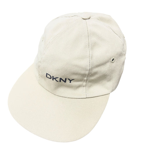 90s～　DKNY　ダナキャランニューヨーク　6パネルキャップ　ベースボールキャップ　ヴィンテージ　ベージュ