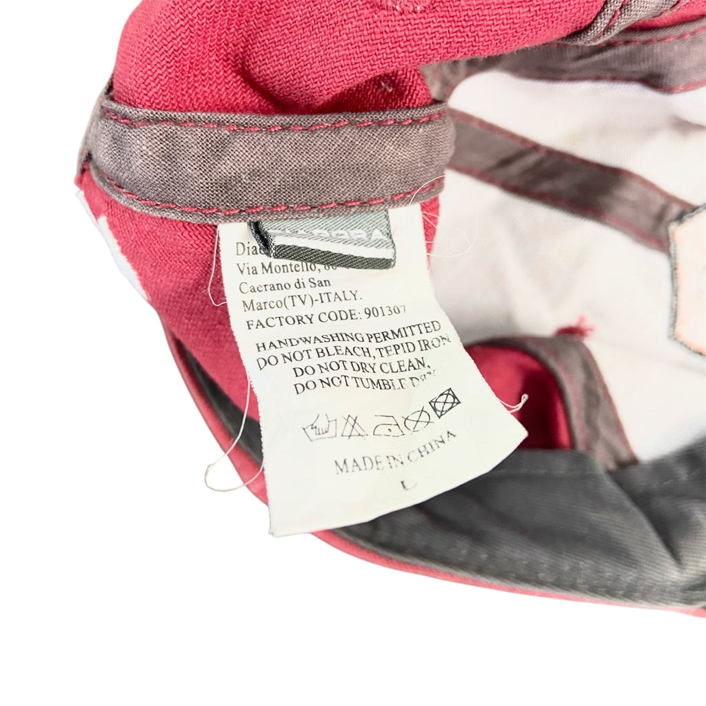 DIADORA　ROMA　ディアドラ　ローマ　6パネルキャップ　赤　レッド　古着