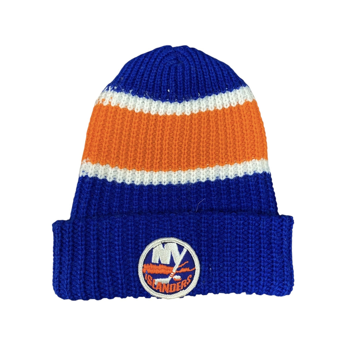 80s　Wigwam　New York Islanders　ウィグワム　ニューヨークアイランダース　NHL　ビーニー　ニットキャップ　ヴィンテージ　青　ブルー　