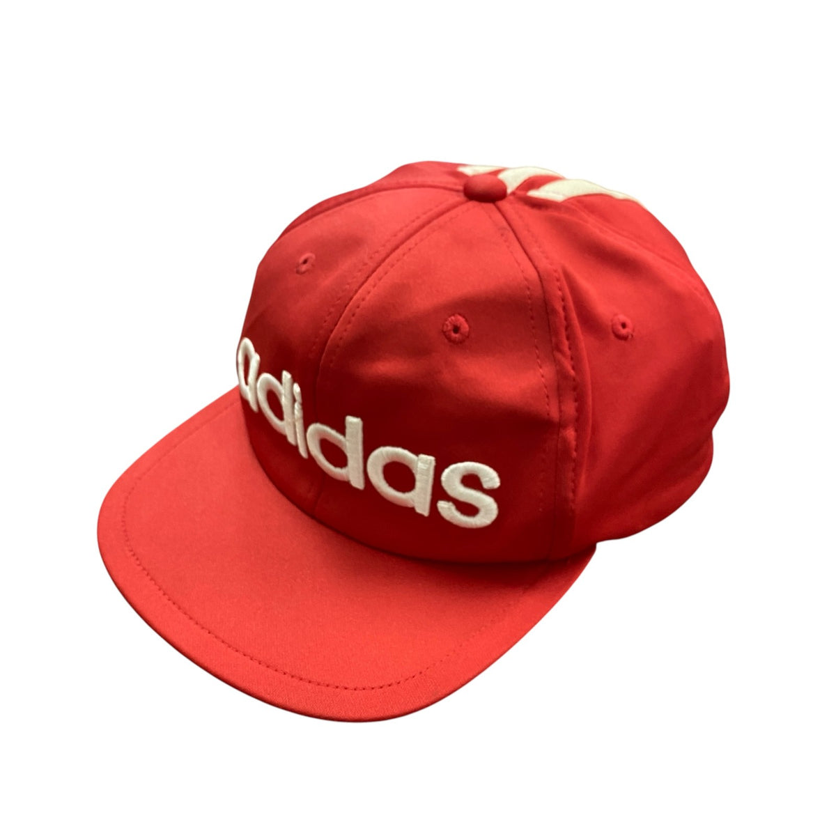 adidas　アディダス　6パネルキャップ　ベースボールキャップ　赤　レッド　Fサイズ　古着