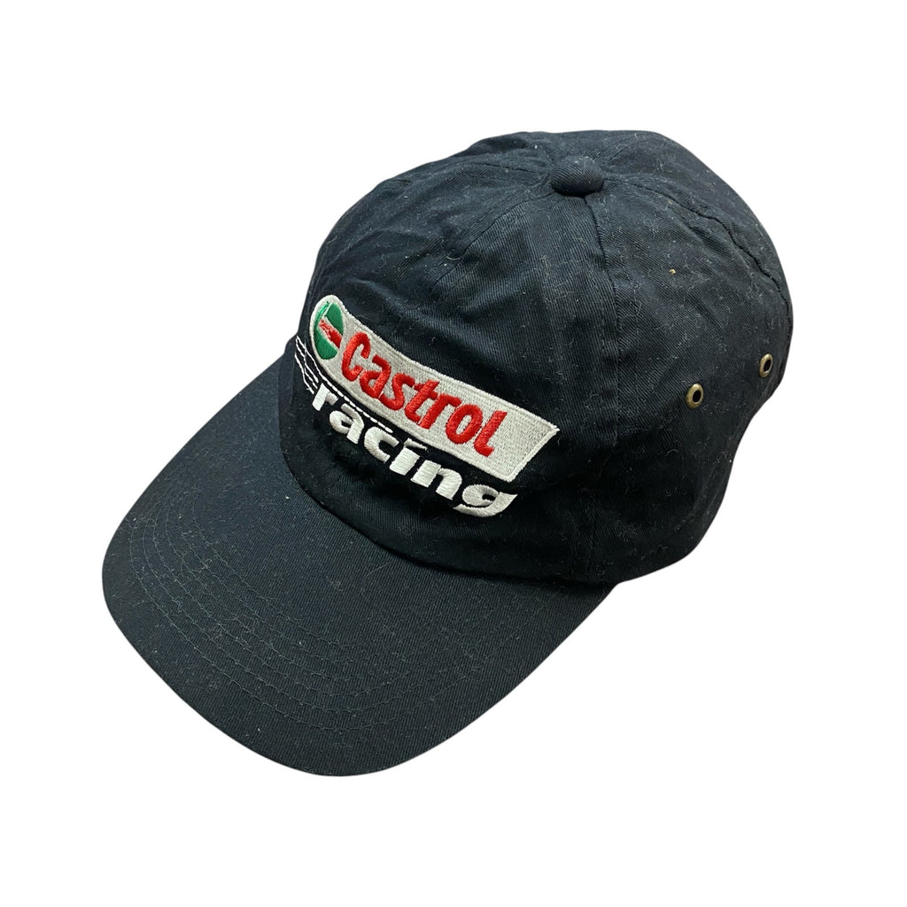 Castrol　カストロール　6パネルキャップ　レーシングキャップ　黒　ブラック　Fサイズ　古着