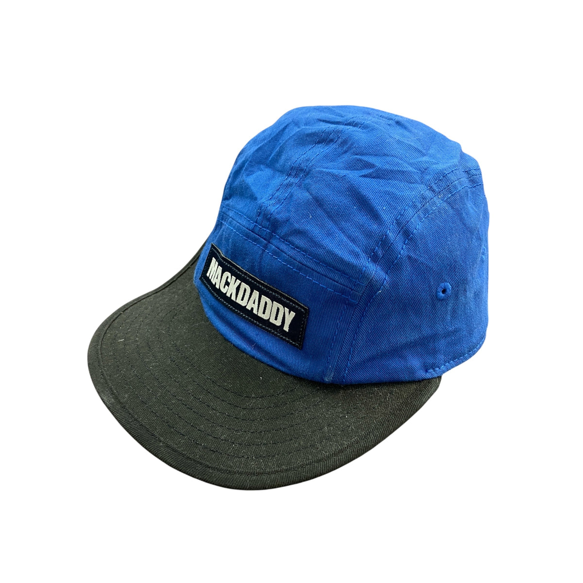 MACKDADDY　6パネルキャップ　ベースボールキャップ　青　ブルー　Fサイズ　古着