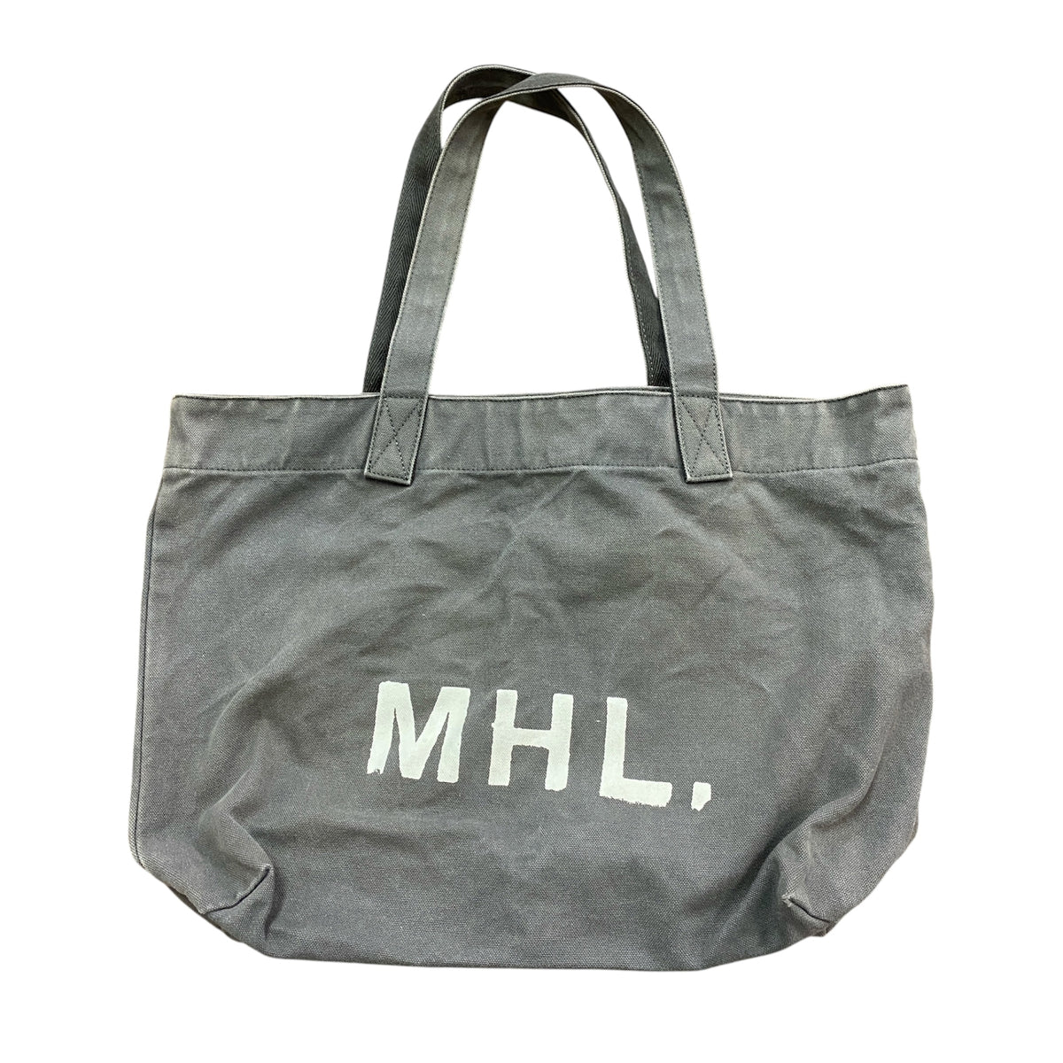 MARGARET HOWELL　マーガレットハウエル　MHL.　キャンバストートバッグ　チャコールグレー　古着